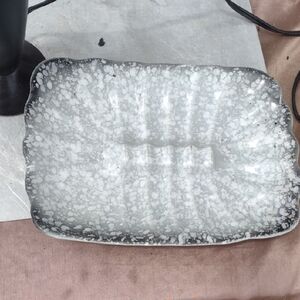 Speckled Gray Ceramic Ash Tray